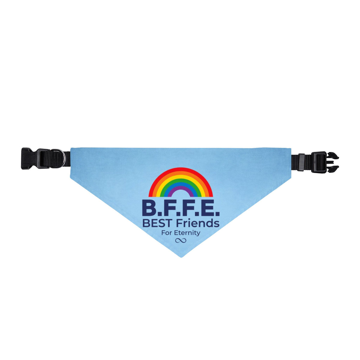 B.F.F.E. Rainbow Blue Clip-On Dog Bandana
