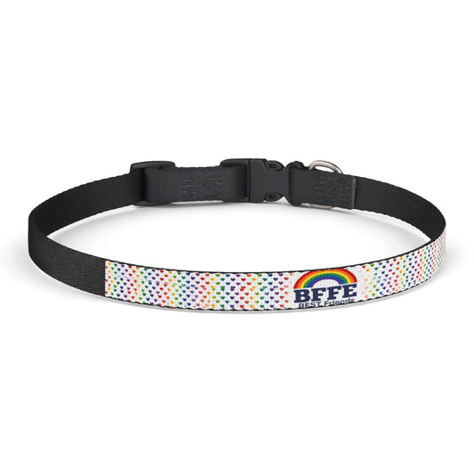 BFFE Rainbow Hearts Clip-On Dog Collar