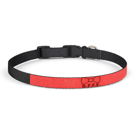 B.F.F.E. Best Friends For Eternity Red Clip-On Dog Collar