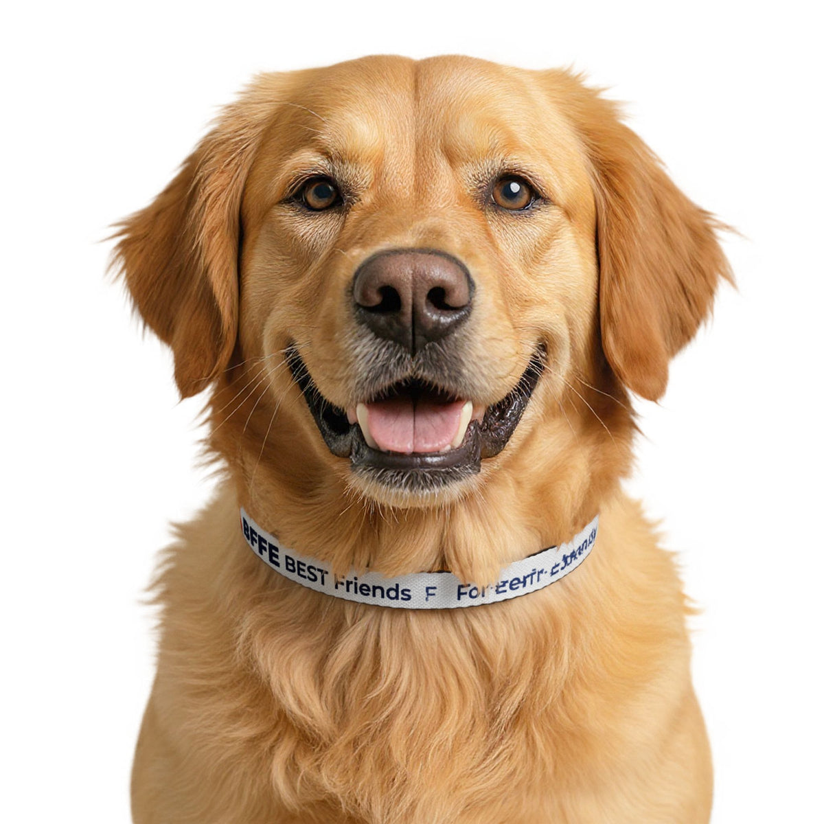 BFFE Rainbow White Clip-On Dog Collar