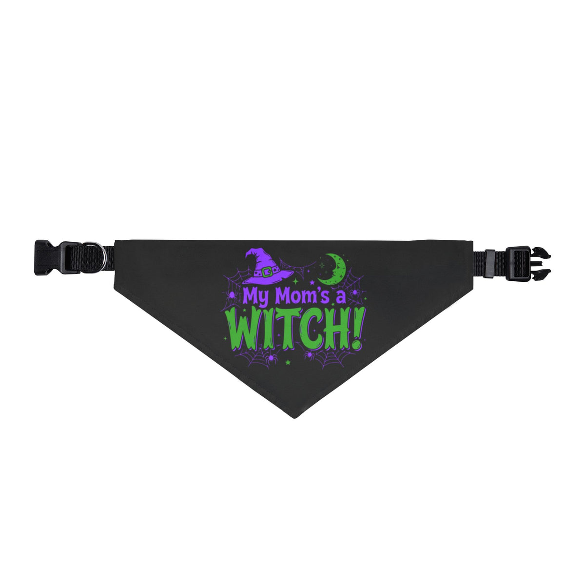 My Mom's a WITCH! Halloween Clip-On Dog Bandana