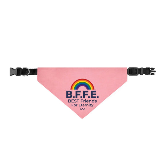 B.F.F.E. Rainbow Pink Clip-On Dog Bandana