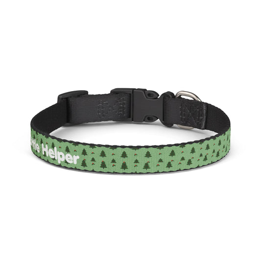 Santa's Little Helper Sage Christmas Clip-On Dog Collar