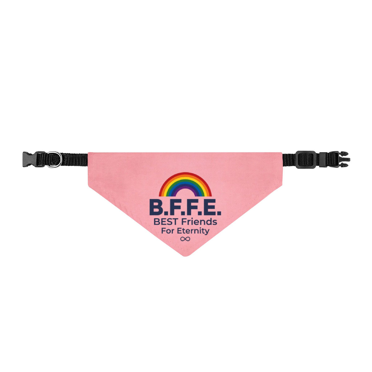 B.F.F.E. Rainbow Pink Clip-On Dog Bandana