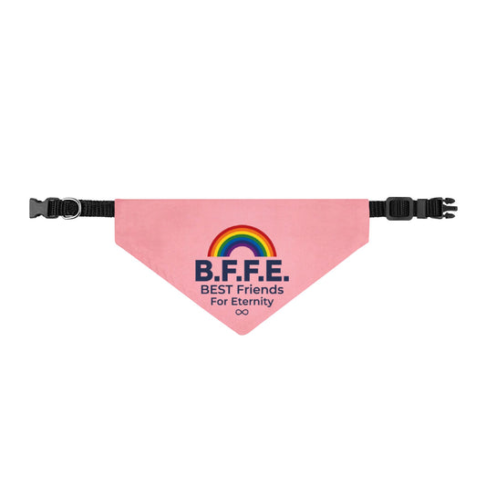 B.F.F.E. Rainbow Pink Clip-On Dog Bandana