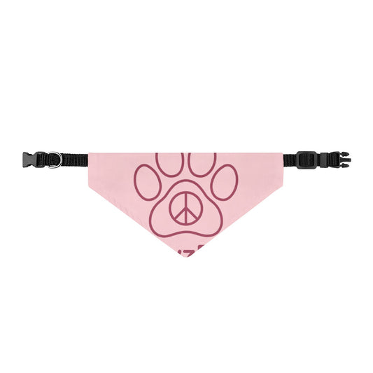 PawzPaz for Girl Dogs Pink Clip-On Dog Bandana
