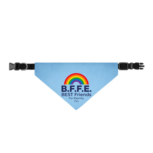 B.F.F.E. Rainbow Blue Clip-On Dog Bandana