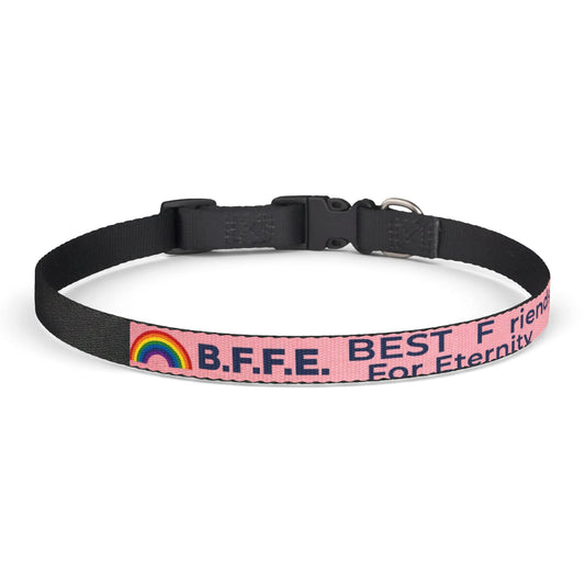 B.F.F.E. Rainbow Pink Clip-On Dog Collar