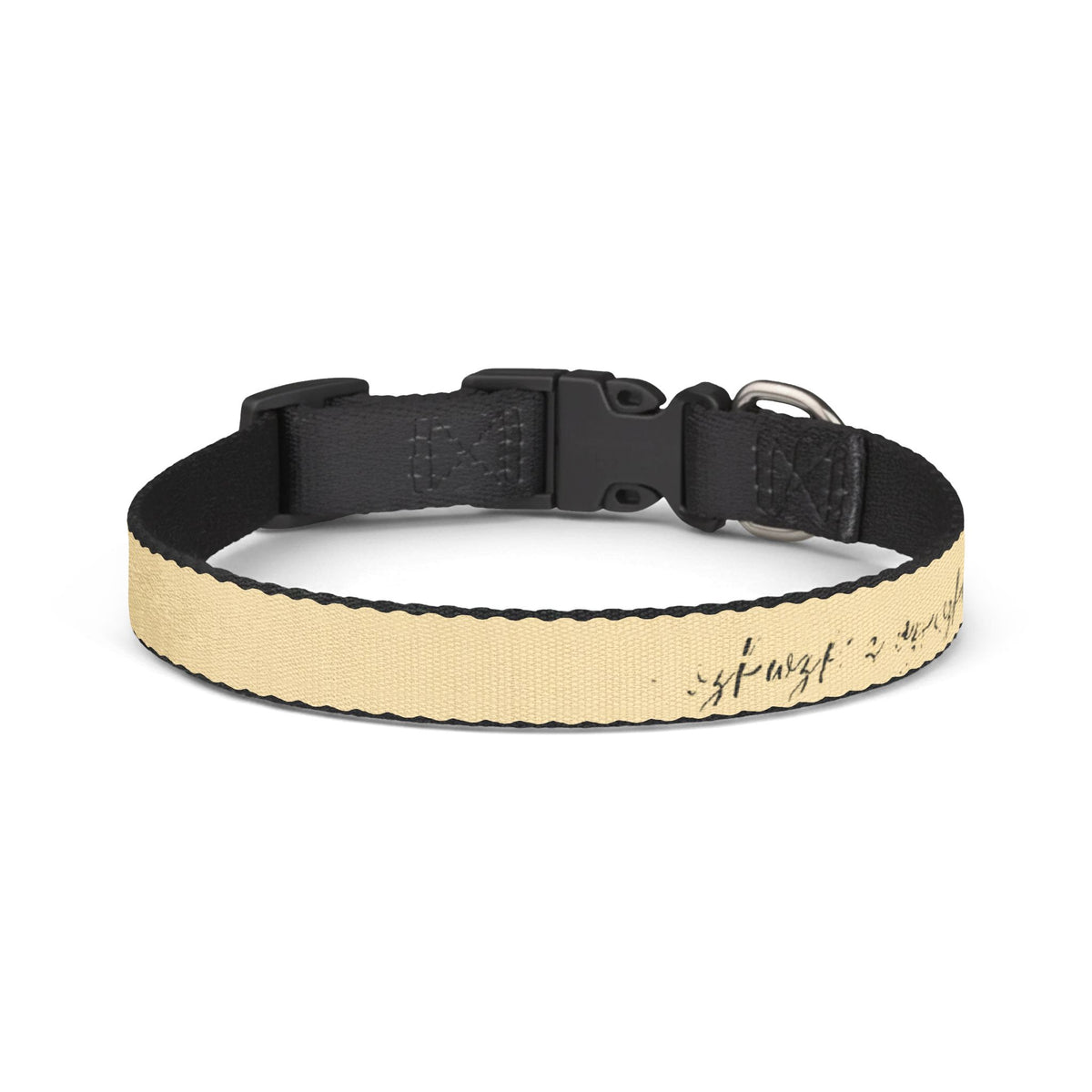 PawzPaz Cream Script Clip-On Dog Collar