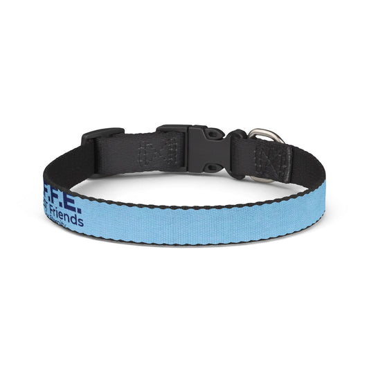 B.F.F.E. Rainbow Blue Clip-On Dog Collar