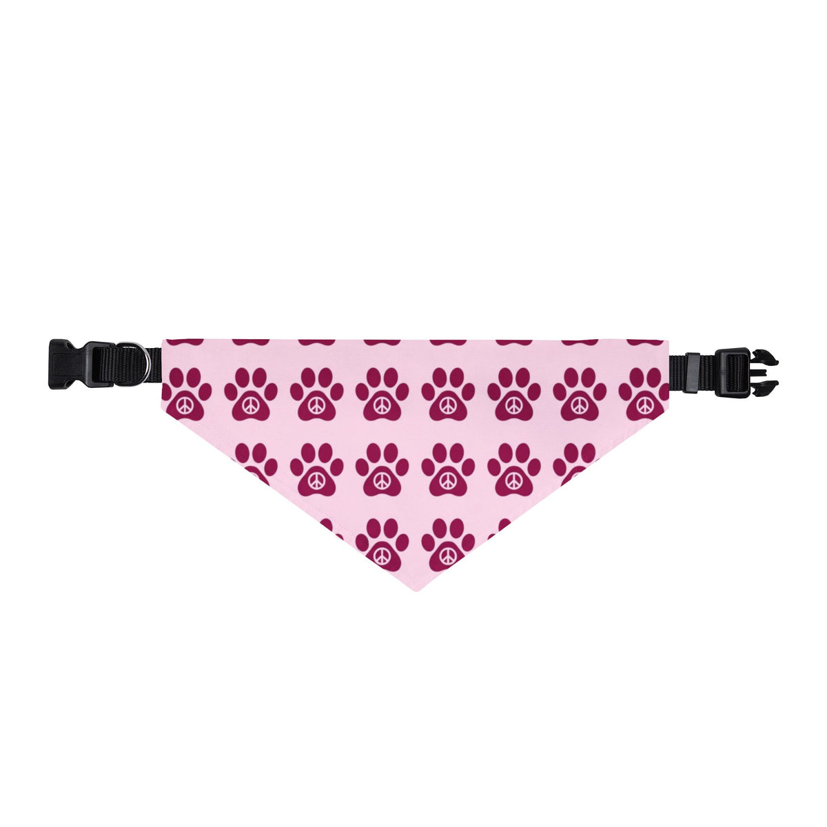 PawzPaz Pink Paw Pattern Clip-On Dog Bandana