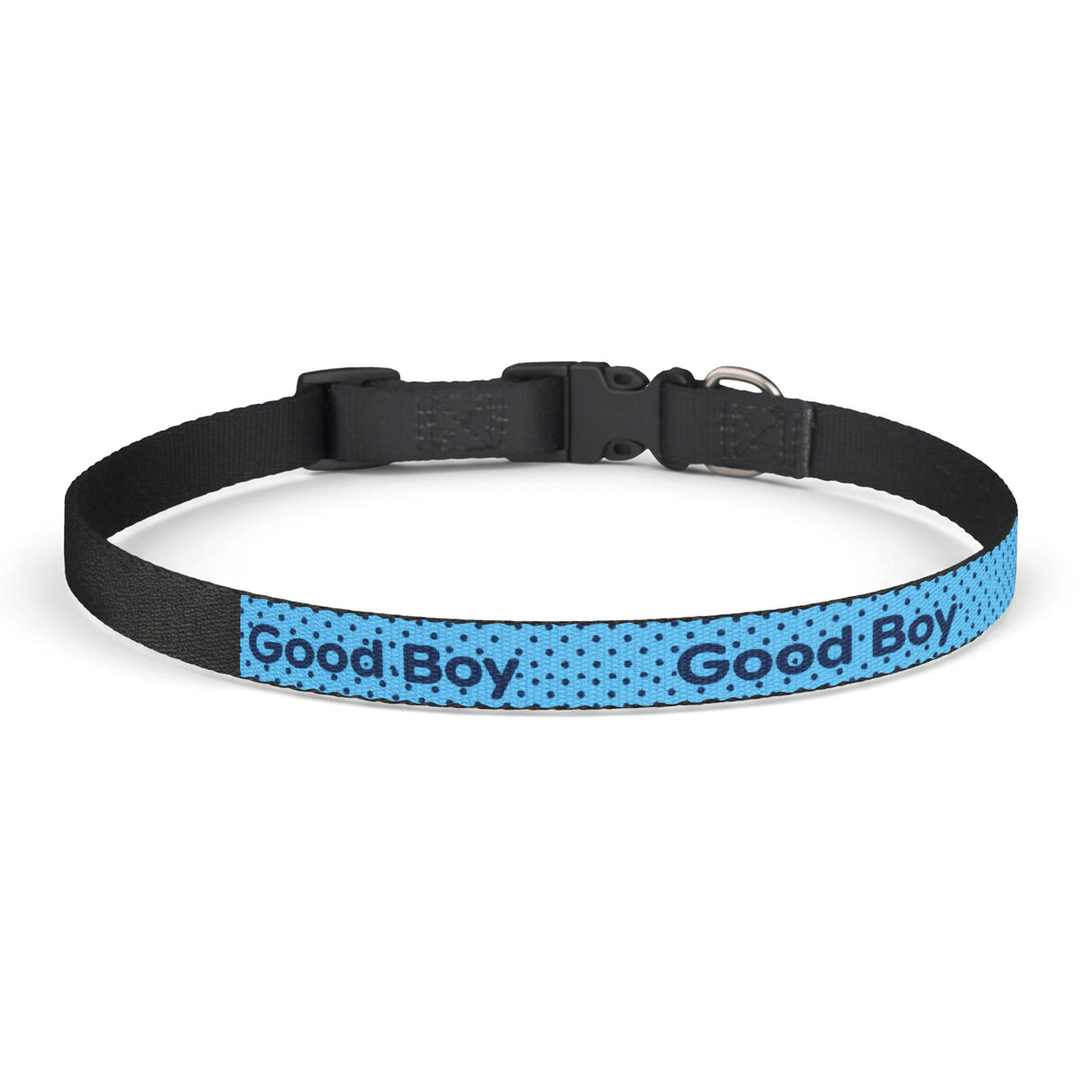 Good Boy Blue Polka Dot Clip-On Dog Collar