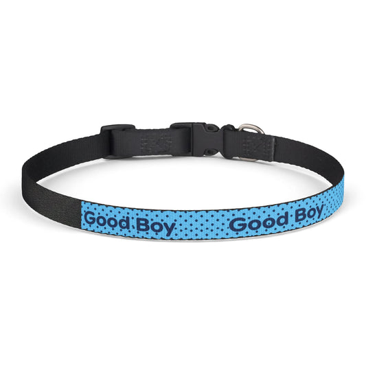 Good Boy Blue Polka Dot Clip-On Dog Collar