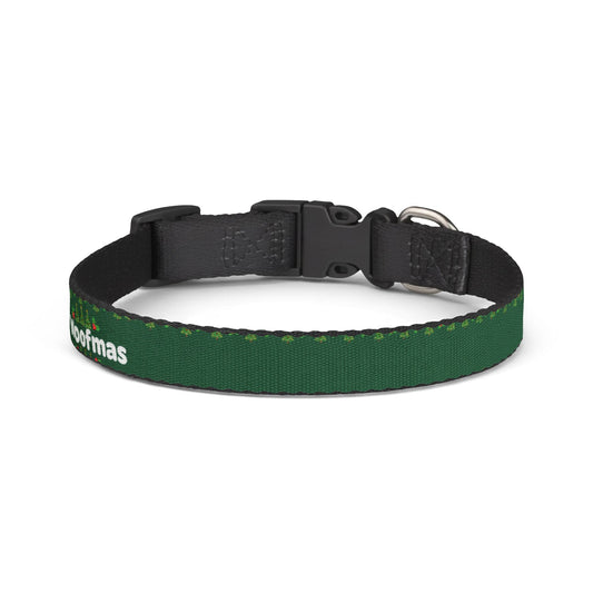 Merry Woofmas Christmas Clip-On Dog Collar