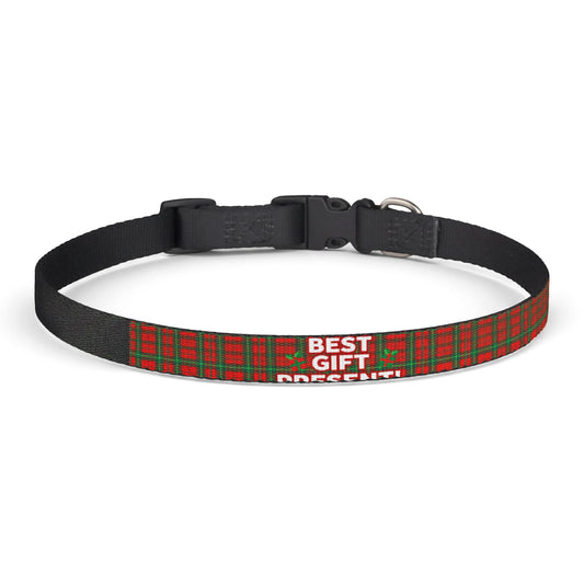 Best Gift Present Christmas Plaid Clip-On Dog Collar