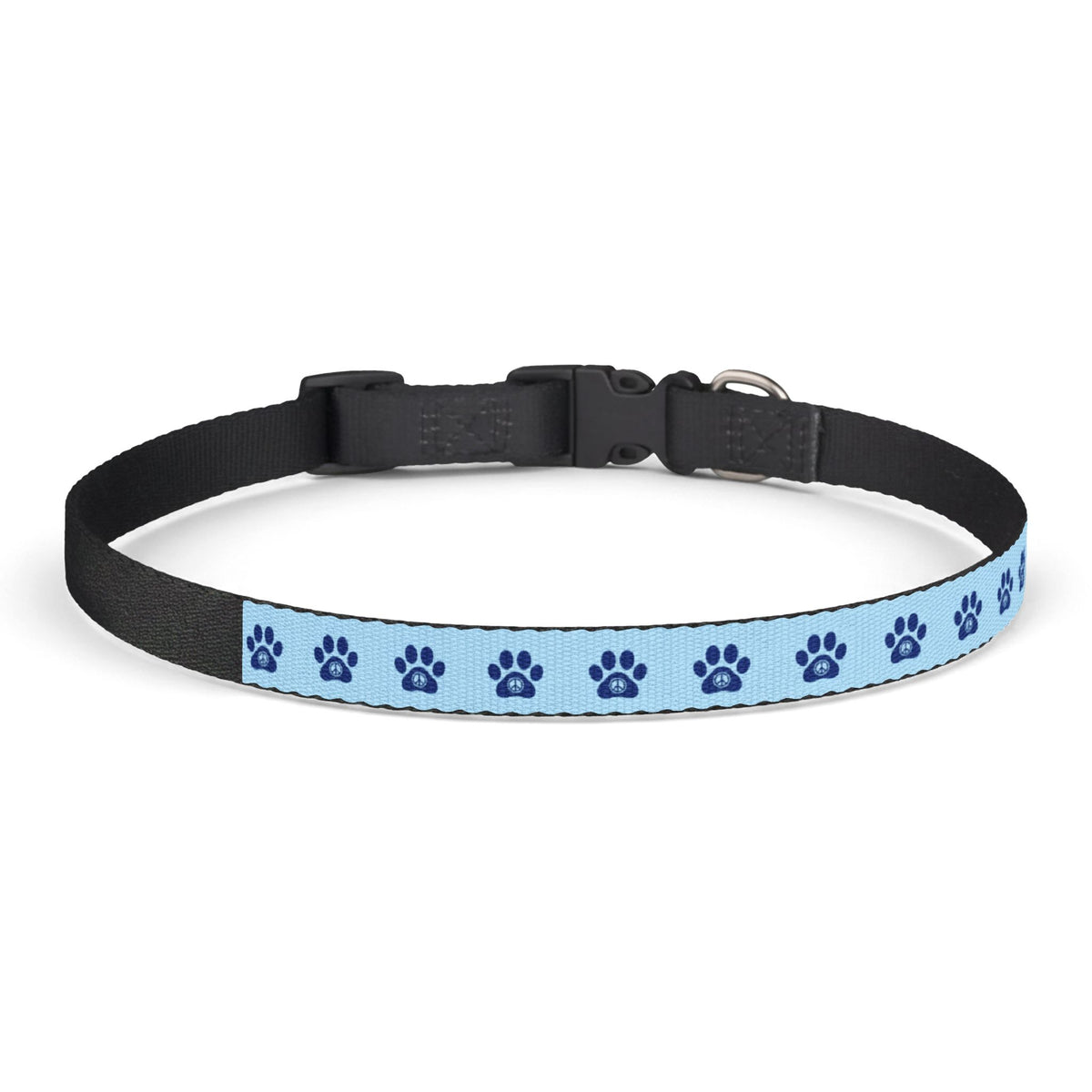 PawzPaz Blue Paw Pattern Clip-On Dog Collar