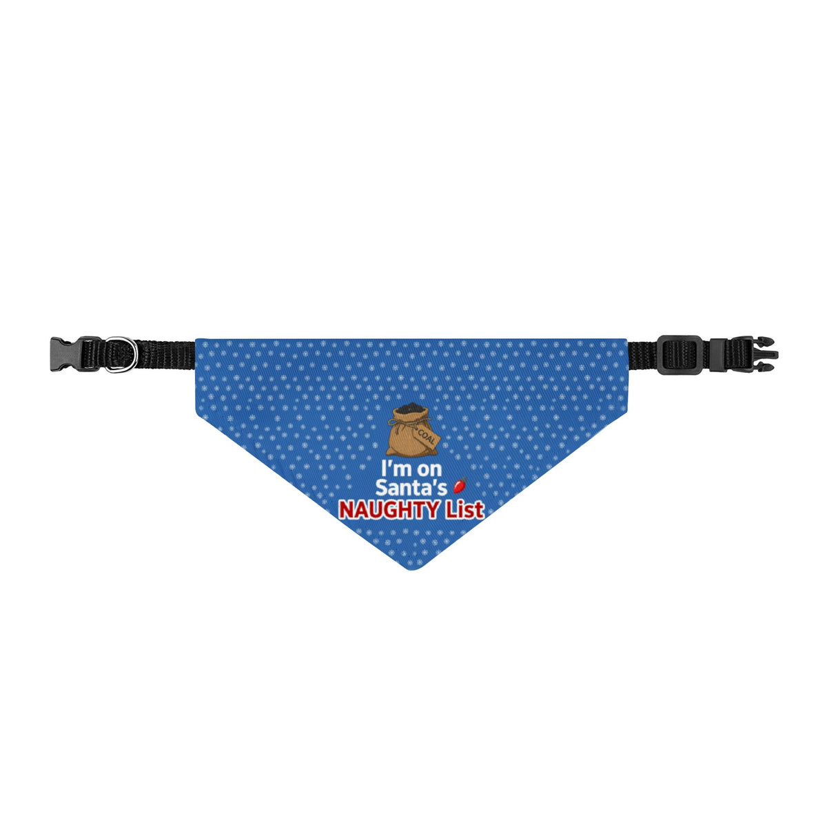 I'm on Santa's Naughty List Christmas Clip-On Dog Bandana