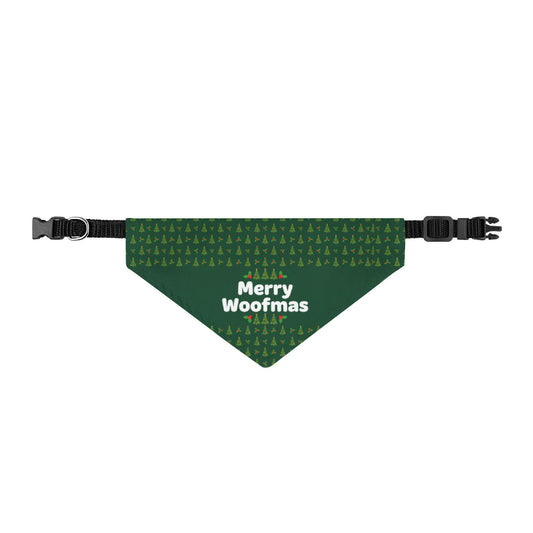Merry Woofmas Christmas Clip-On Dog Bandana