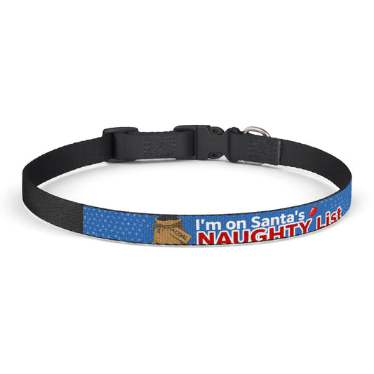 I'm on Santa's Naughty List Christmas Clip-On Dog Collar