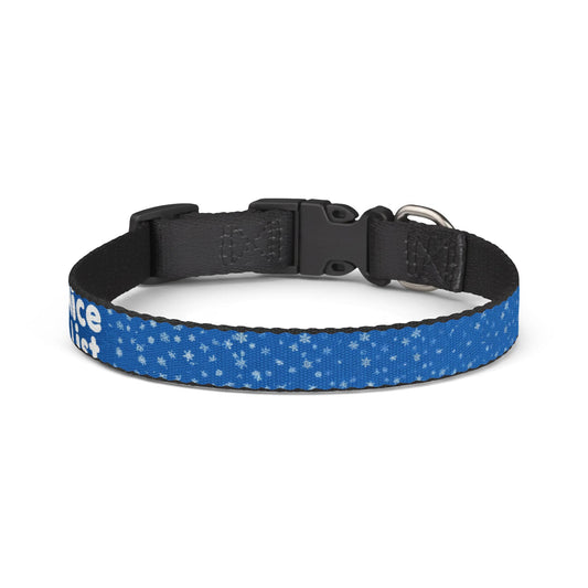 Nice List Blue Snowflake Christmas Clip-On Dog Collar