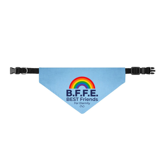 B.F.F.E. Rainbow Blue Clip-On Dog Bandana