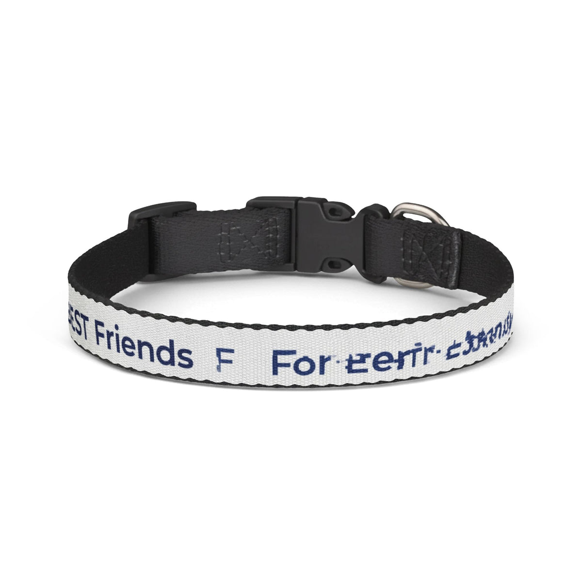 BFFE Rainbow White Clip-On Dog Collar