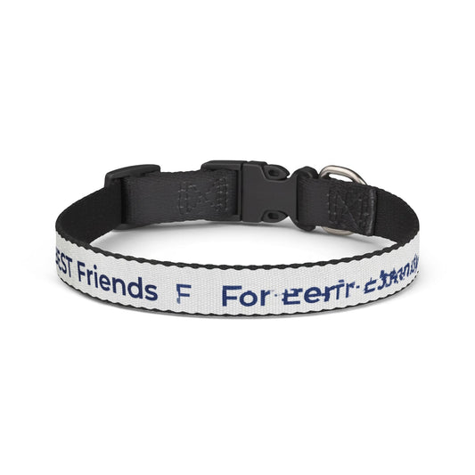 BFFE Rainbow White Clip-On Dog Collar