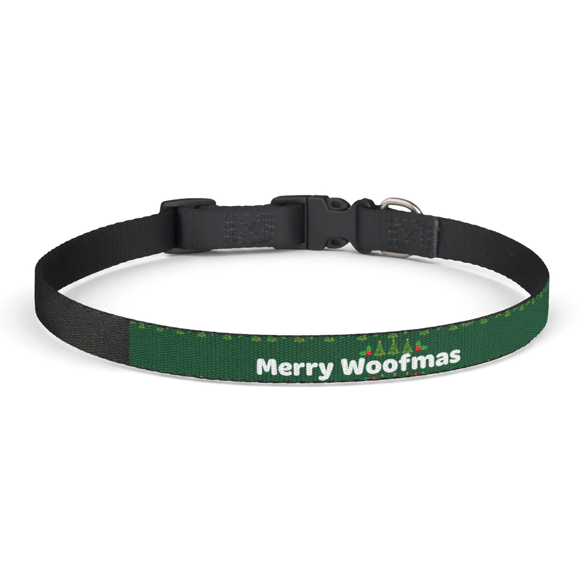 Merry Woofmas Christmas Clip-On Dog Collar
