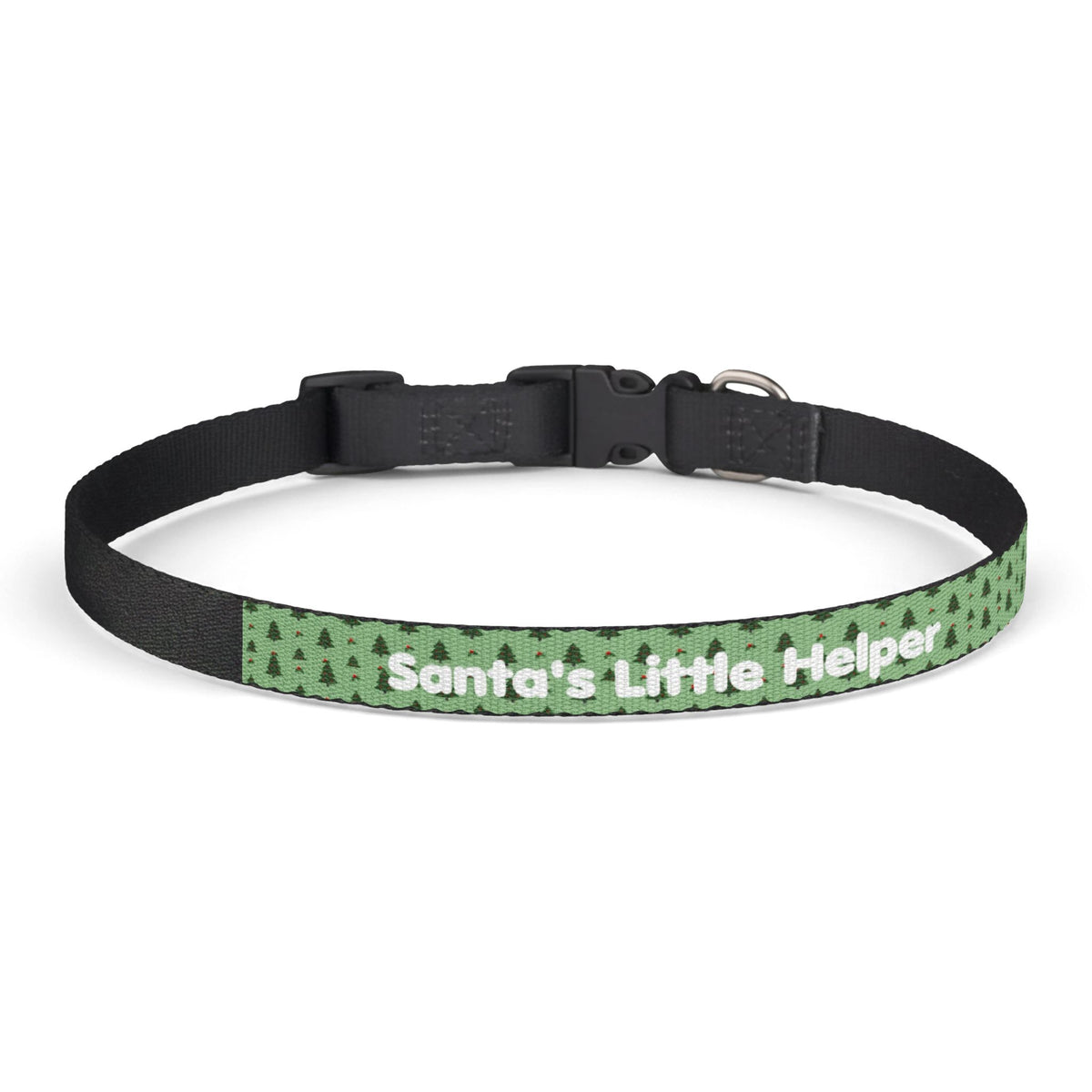 Santa's Little Helper Sage Christmas Clip-On Dog Collar