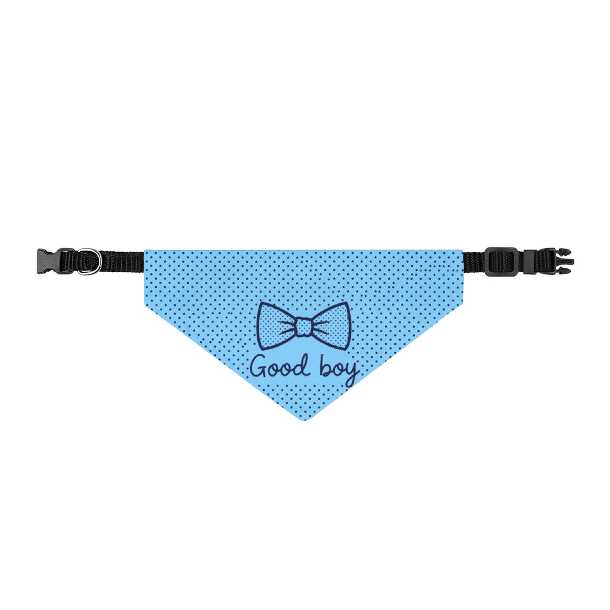 Good Boy Blue Polka Dot Clip-On Dog Bandana