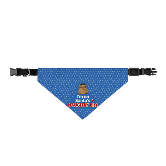 I'm on Santa's Naughty List Christmas Clip-On Dog Bandana