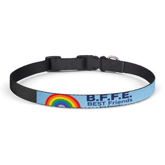 B.F.F.E. Rainbow Blue Clip-On Dog Collar