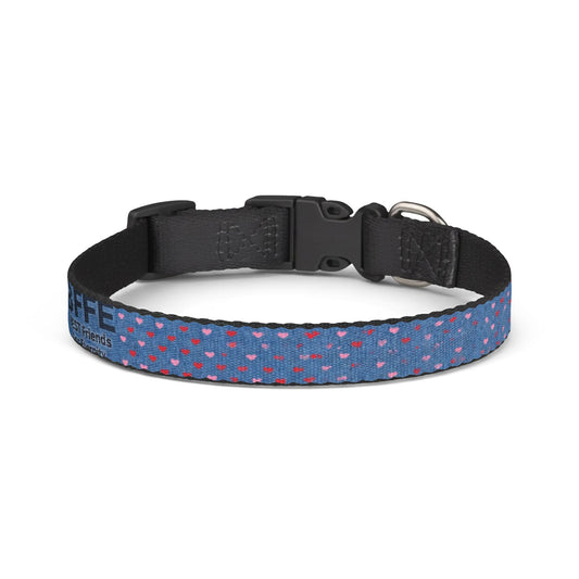 BFFE Denim Hearts Clip-On Dog Collar