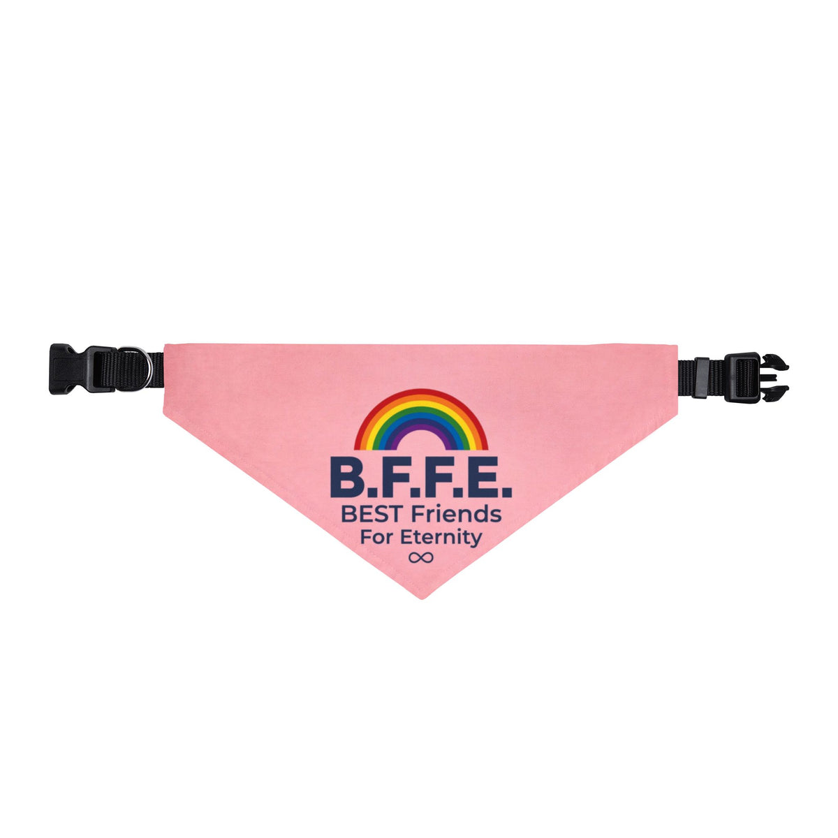 B.F.F.E. Rainbow Pink Clip-On Dog Bandana