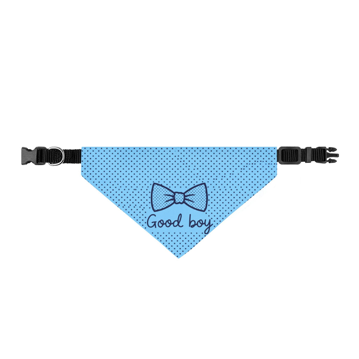 Good Boy Blue Polka Dot Clip-On Dog Bandana