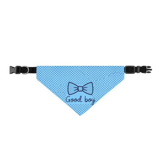 Good Boy Blue Polka Dot Clip-On Dog Bandana