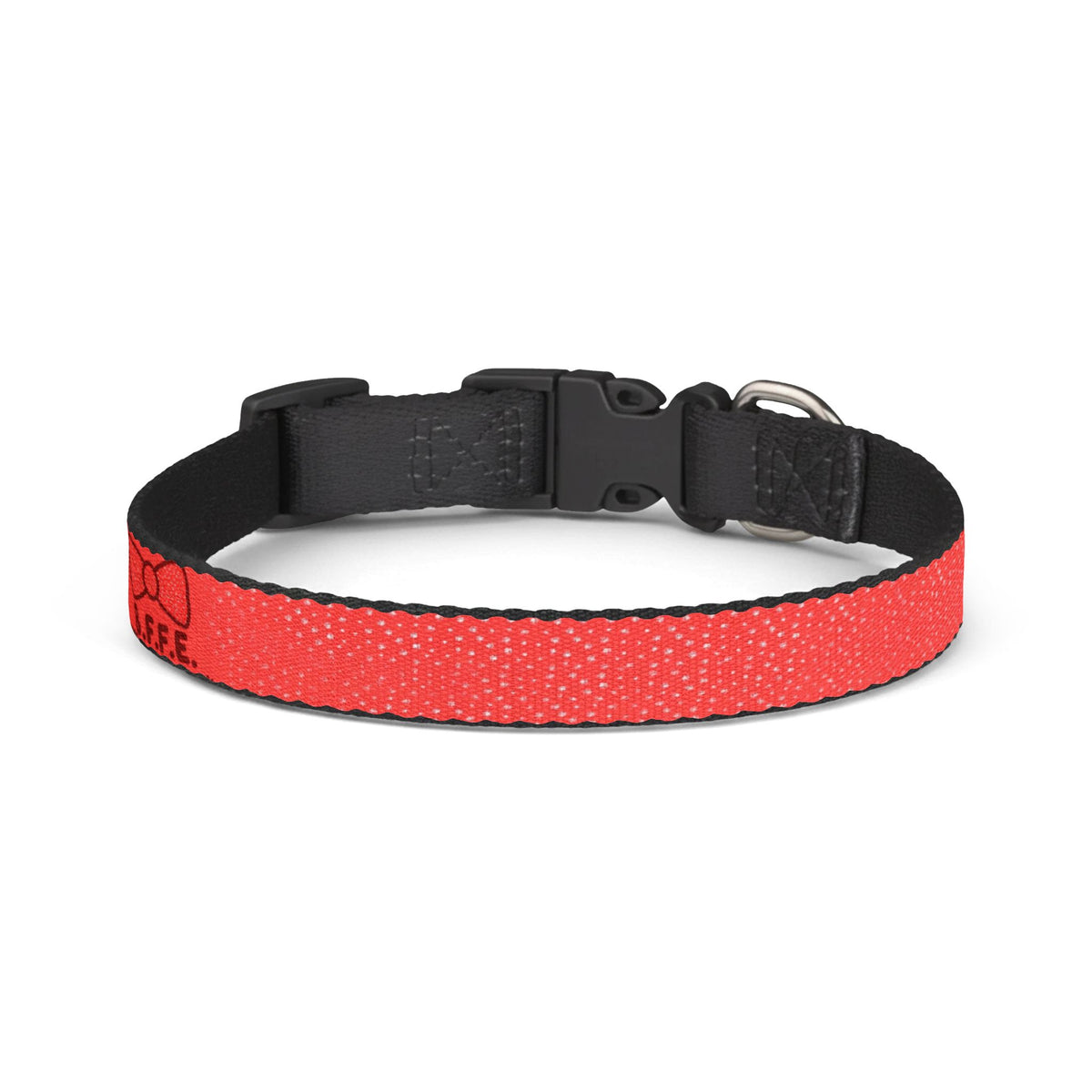 B.F.F.E. Best Friends For Eternity Red Clip-On Dog Collar