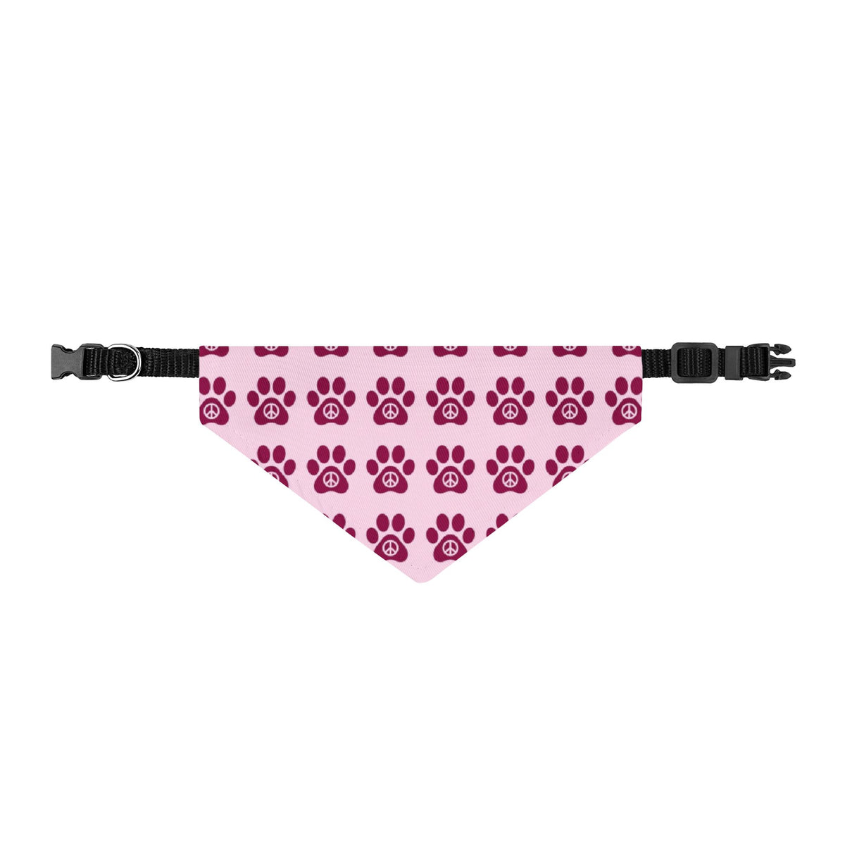 PawzPaz Pink Paw Pattern Clip-On Dog Bandana