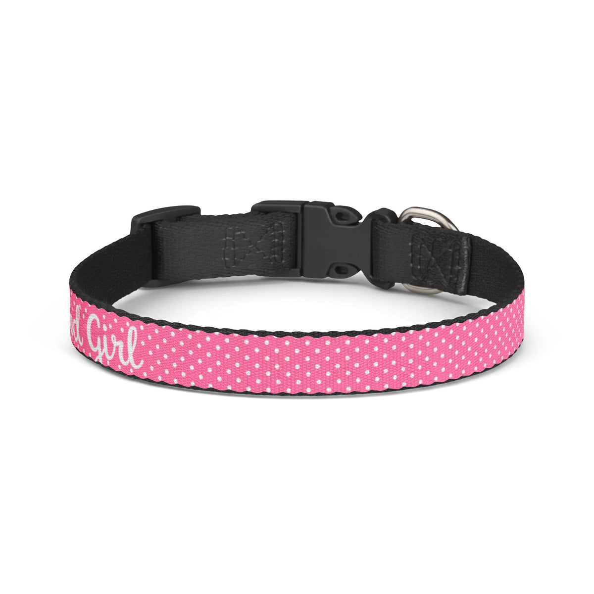 Good Girl Pink Polka Dot Clip-On Dog Collar