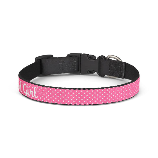 Good Girl Pink Polka Dot Clip-On Dog Collar
