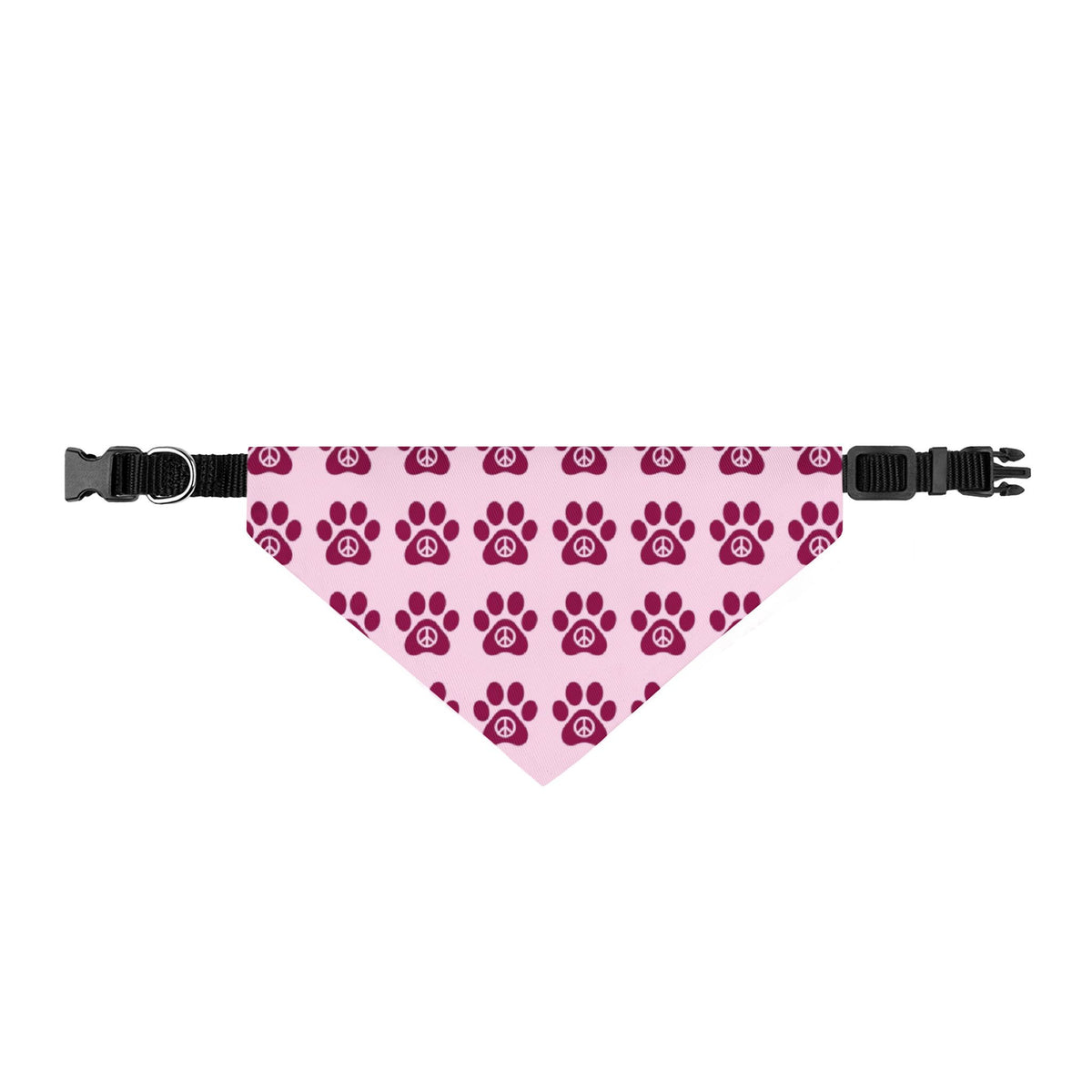 PawzPaz Pink Paw Pattern Clip-On Dog Bandana